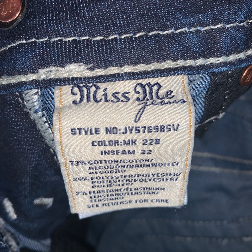 Boot cut Miss Me jeans